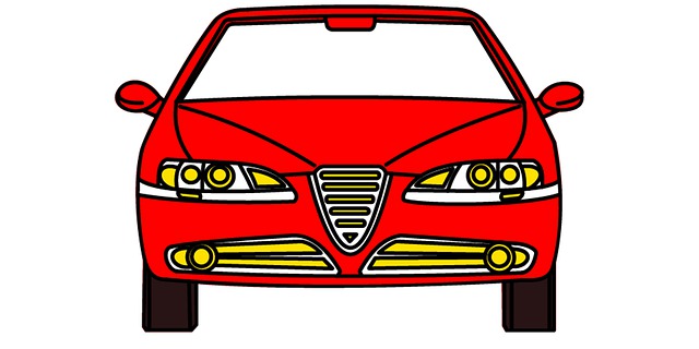 Coche, Dibujo De Línea, Alfa Romeo