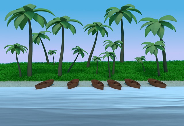 Insel, Hintergrund, Spiel, Landschaft