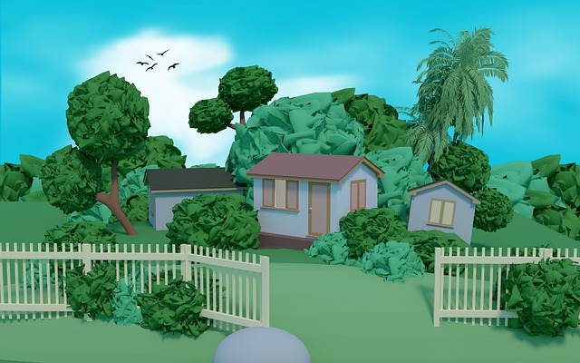 Free house wallpaper 3d illustration