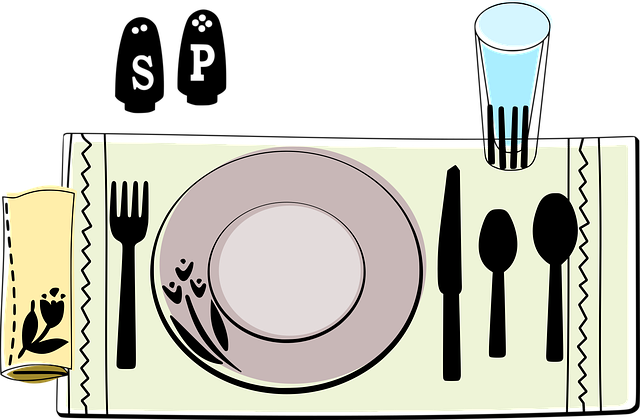 Free table plate manners illustration