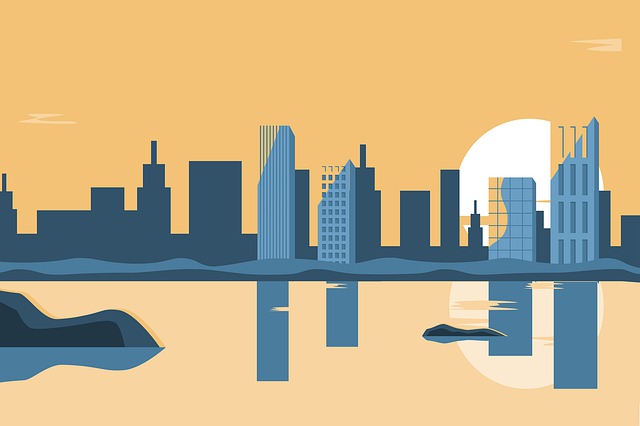 Free city skyline bu illustration