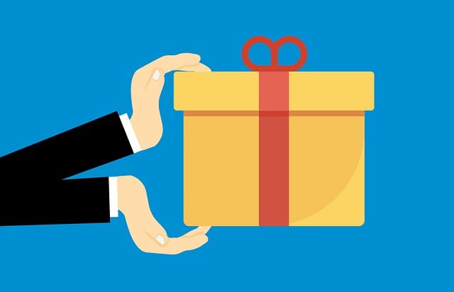 Free gift box party illustration