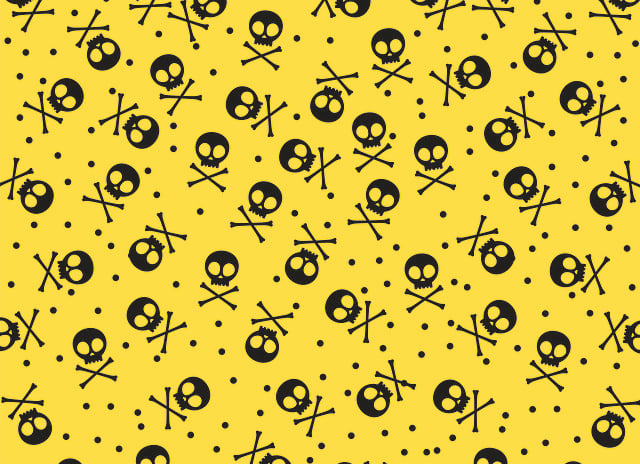 Free skull print bones illustration