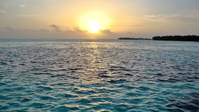 Pôr Do Sol, Mar, Praia, Crepúsculo
