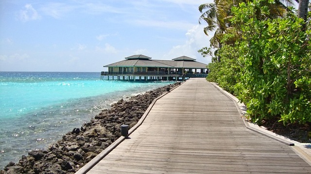 Maldivas, Cais, Ilha, Praia, Mar