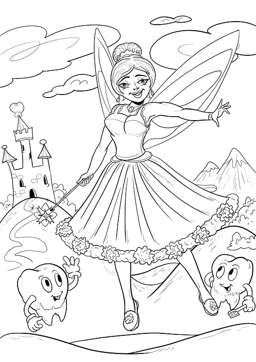 Tooth Queen Drawing Tooth Fairy Drawing Sketch - Free image on Pixabay