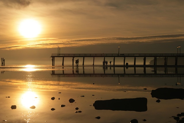 Free Pier Sunset photo and picture
