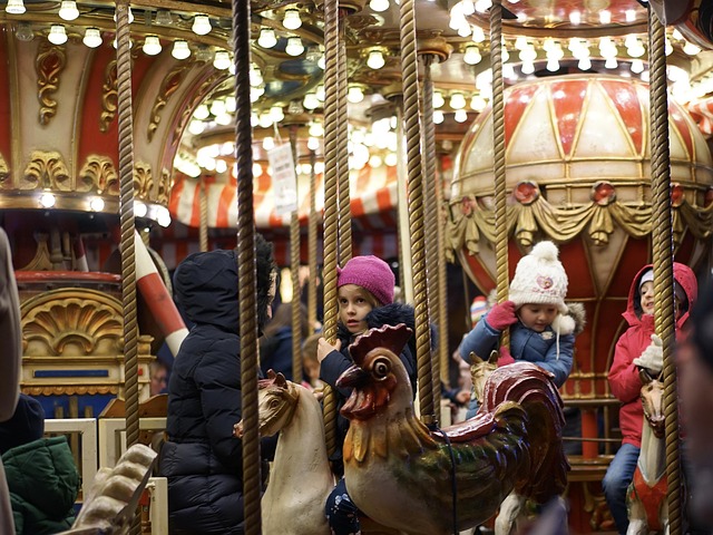 Kinder, Zirkus, Messe, Amüsement