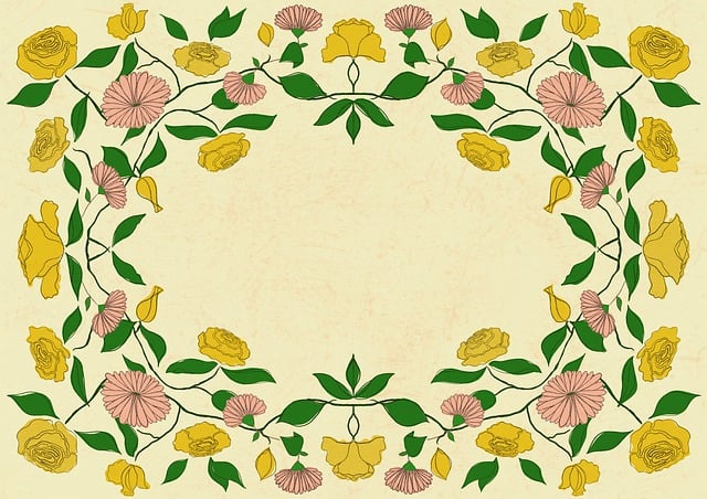 Free flowers floral frame illustration