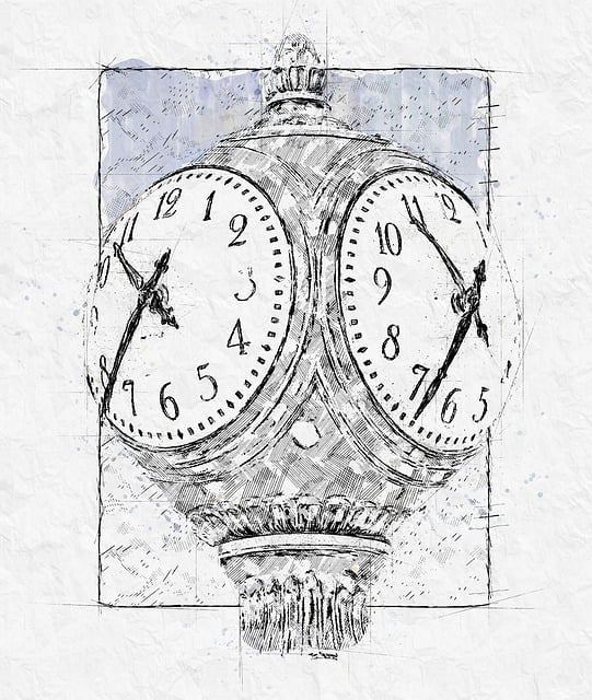 Free clock concourse grand central station illustration