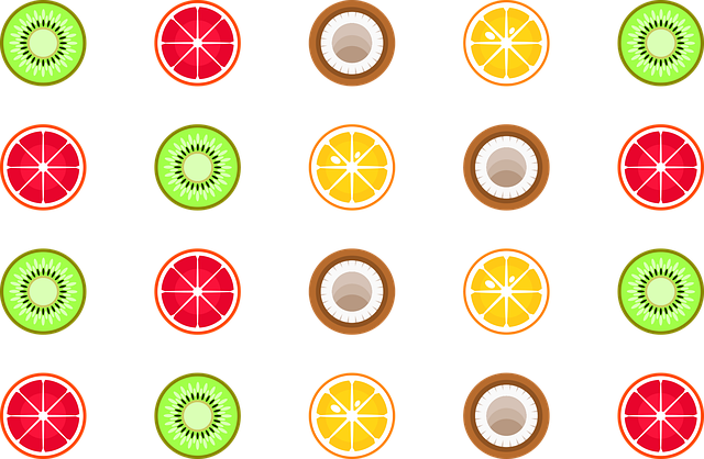 Free kiwi grapefruit coconut vector