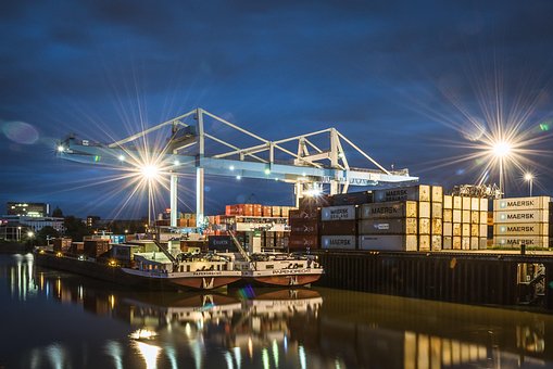 Free Düsseldorf Harbor Container Port photo and picture