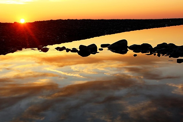 Free Sea Sunset photo and picture