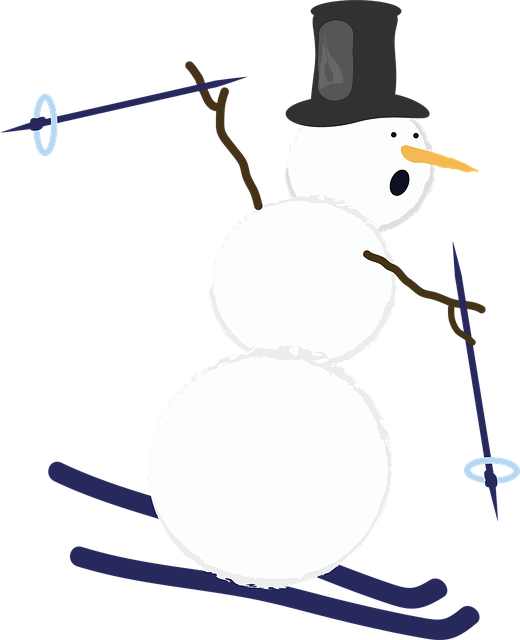 Schneemann, Ski, Winter, Schnee