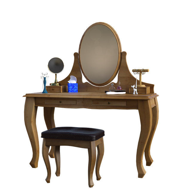 Free dressing table makeup jewelry illustration