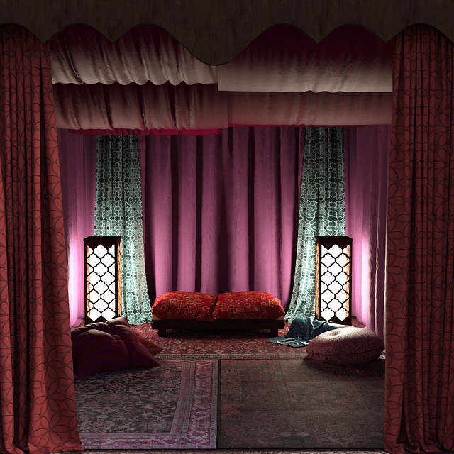Free moroccan tent pillows illustration