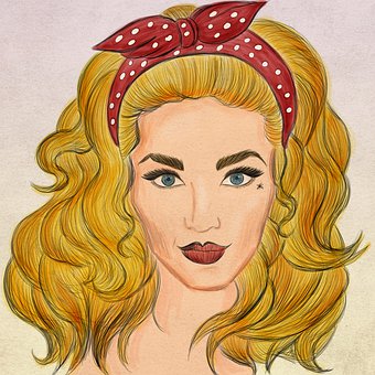 Free Woman Portrait illustration and picture