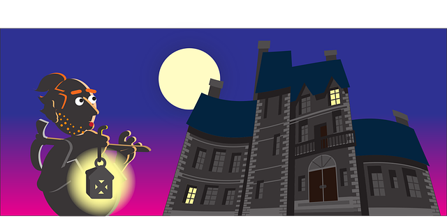 Free manor castle dark vector
