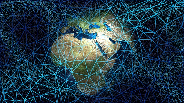 Free web network globe illustration