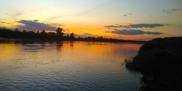 Free Sunset River photo and picture