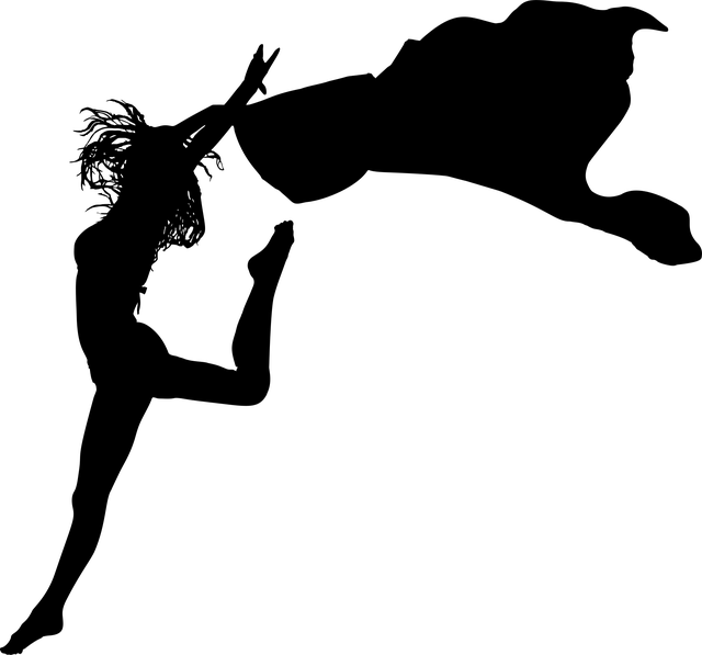 Free woman joy silhouette vector