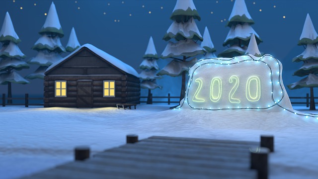 Free new year 2020 celebrate illustration