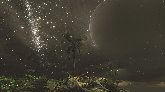 Free space nature fantasy illustration