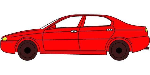 Dibujo De Línea, Coche Rojo, Diseño