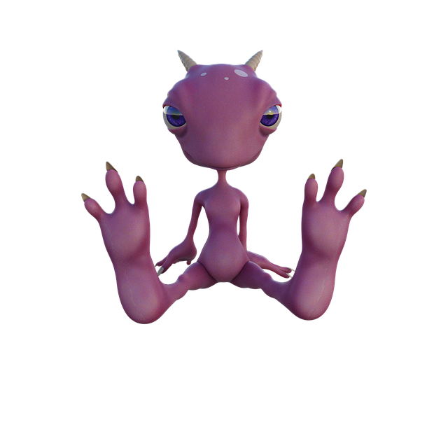 Download free HD stock image of Cartoon Alien Free cartoon alien character illustration