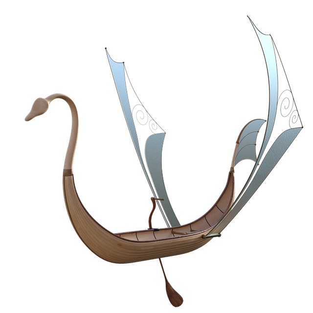 Free swan boat wings illustration