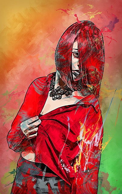 Free colors hairdresser cutting illustration