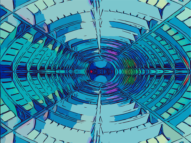 Free spaceship tunnel futuristic vector
