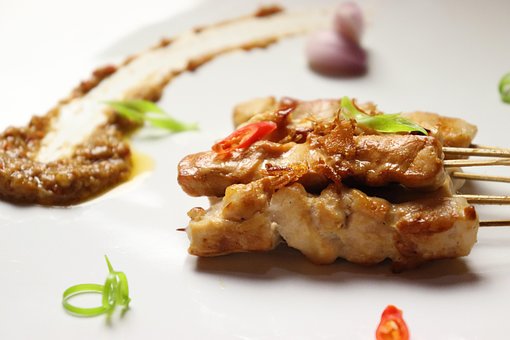 Satay, Frango Satay, Indonésio, Saciar