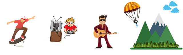 Free hobbies guitar hobby illustration