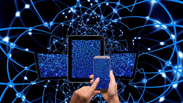Free blockchain data records illustration
