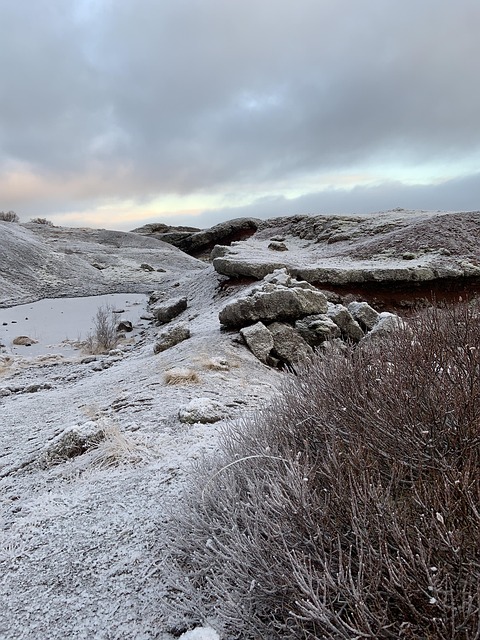 Free Lava Field Snow Fall photo and picture