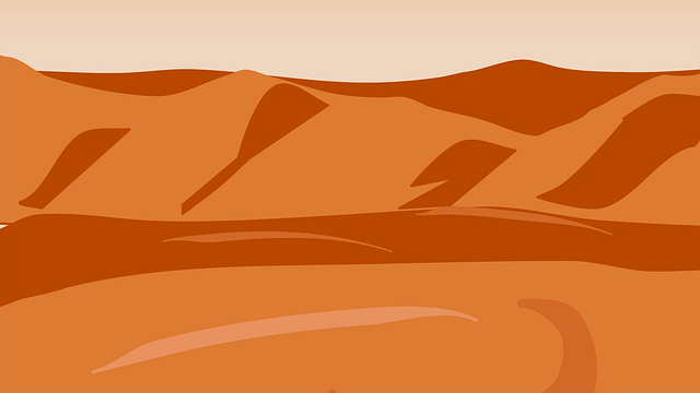 Free desert mountain landscape illustration