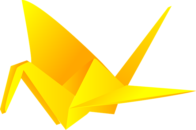 Free vector origami crane illustration