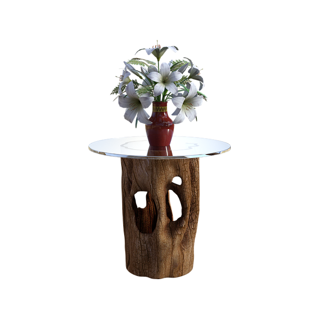 Free wooden table glass illustration