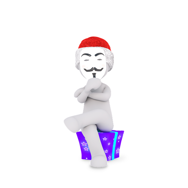Free gift anonymous christmas illustration