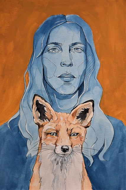 Free portrait painting art illustration