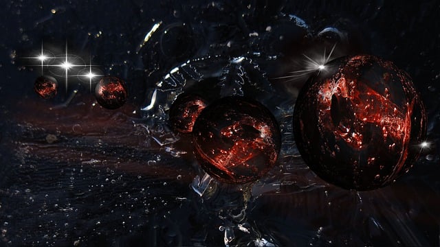 Kugeln, Eis, Rot, Eislandschaft