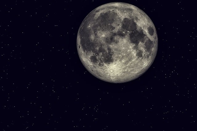 Free full moon night star illustration