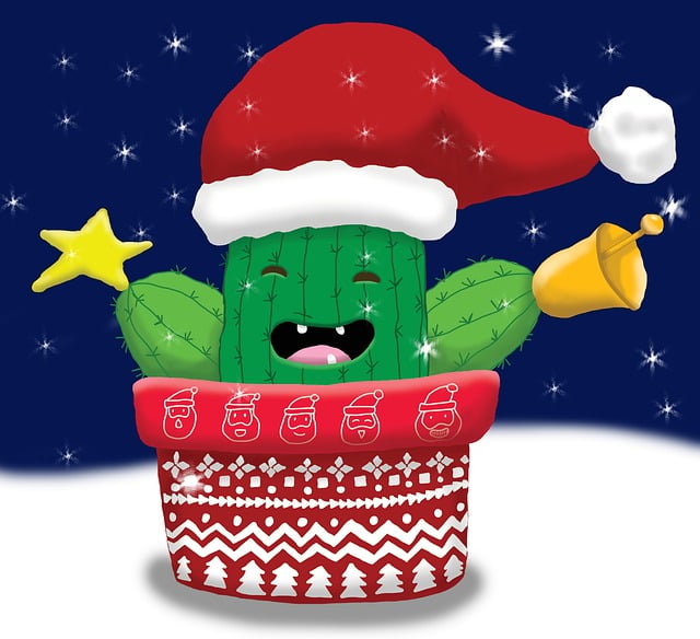 Merry Christmas, Julaften, Cactus, Snø