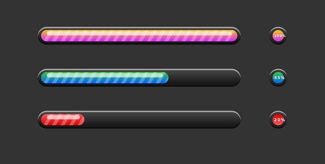 Free progress bar percentage chart vector
