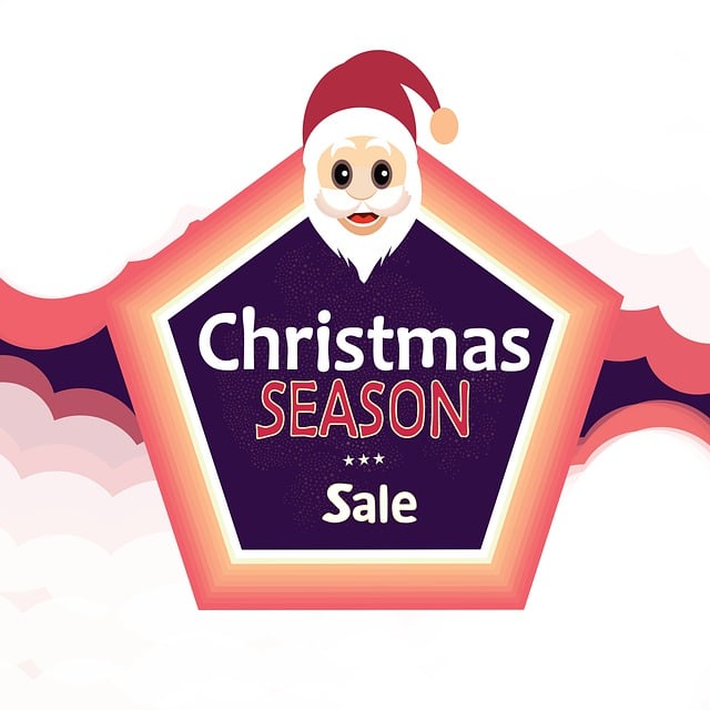 Free santa claus cap hat rose-red-purple pentagon shape frame illustration