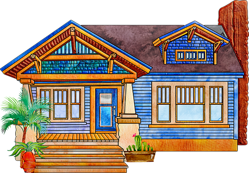 Watercolor Painted House, Watercolor