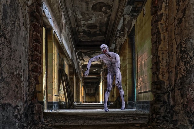 Free photo montage cave zombie illustration