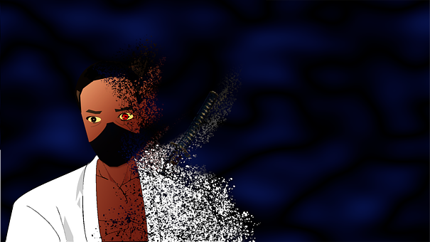 Free Samurai Disintegrate illustration and picture