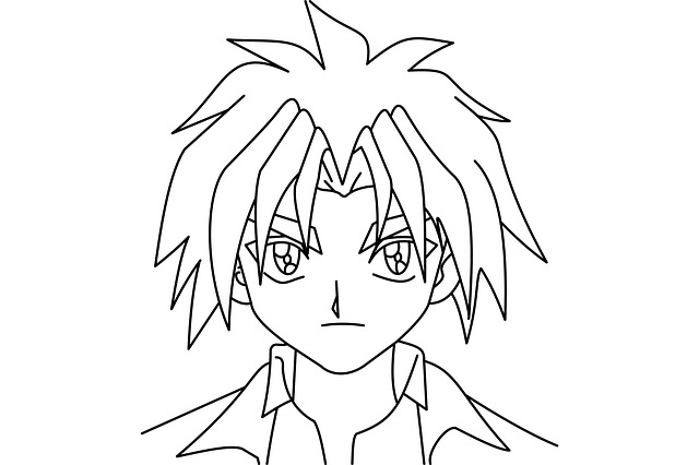 Free line draw hiro granger beyblade illustration